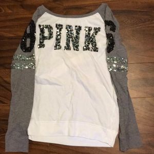 Sequin PINK long sleeve tee